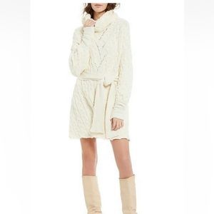 EUC Free People cable knit cowl neck dress, sz L​